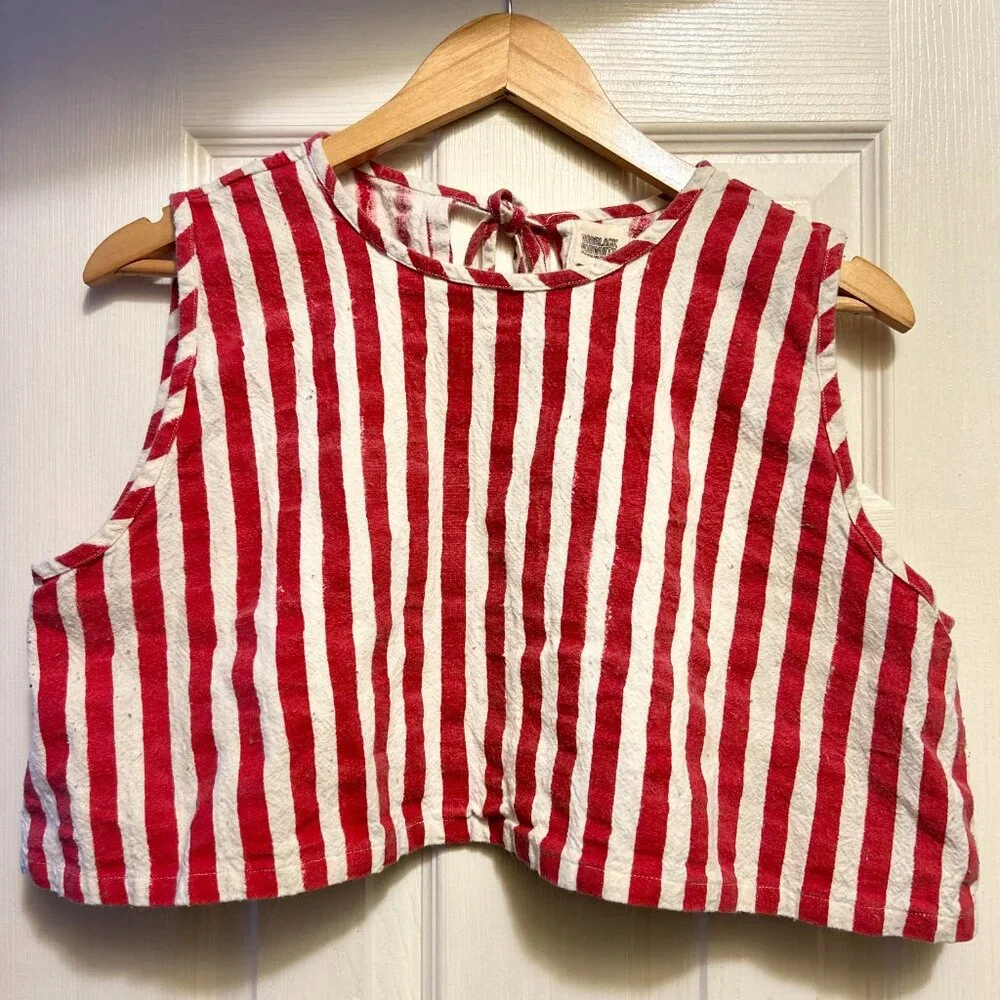 Cherry Cane Tie Back (Crop) Blouse - Picture 8 of 8